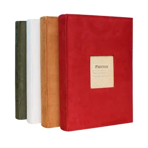 Wholesale 200 Photo Album Set with Die-Cut Windows Linen Cover Hard Cover New Inner Page Paper Slash Pocket Book Product
