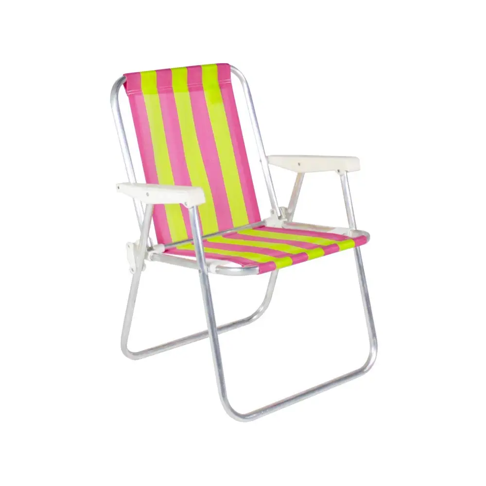 Hitree Color Striped Lightweight Durable Foldable Spring Beach Chair