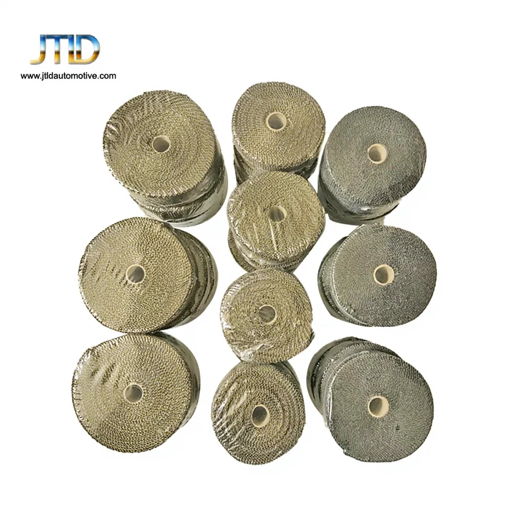 Heat Shield Insulation 1.5MM 50MM 10M With 4PCS Stainless Ties Car Motorcycle Exhaust Wrap Muffler