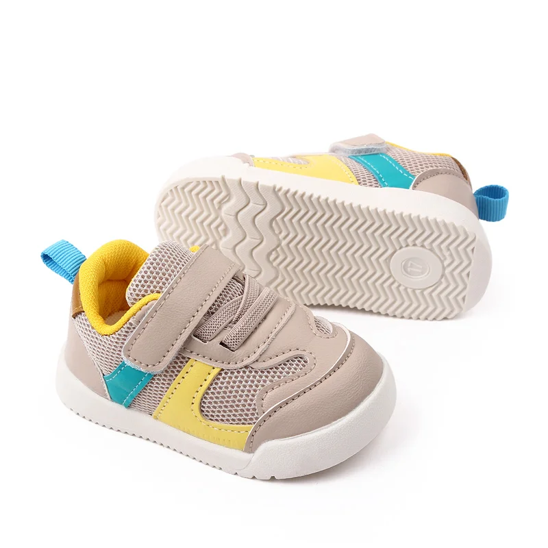 Spring and Autumn Boys Mesh Breathable Soft Sole Casual Non-slip Girls Matching Color Kids Sports Shoes details