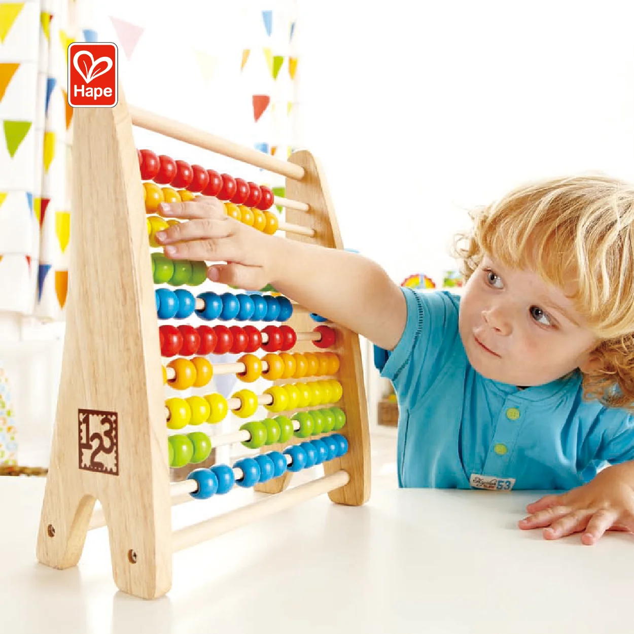 Деревянная Радужная бусина Abacus, развивающая игрушка, Интеллектуальный Abacus для детей