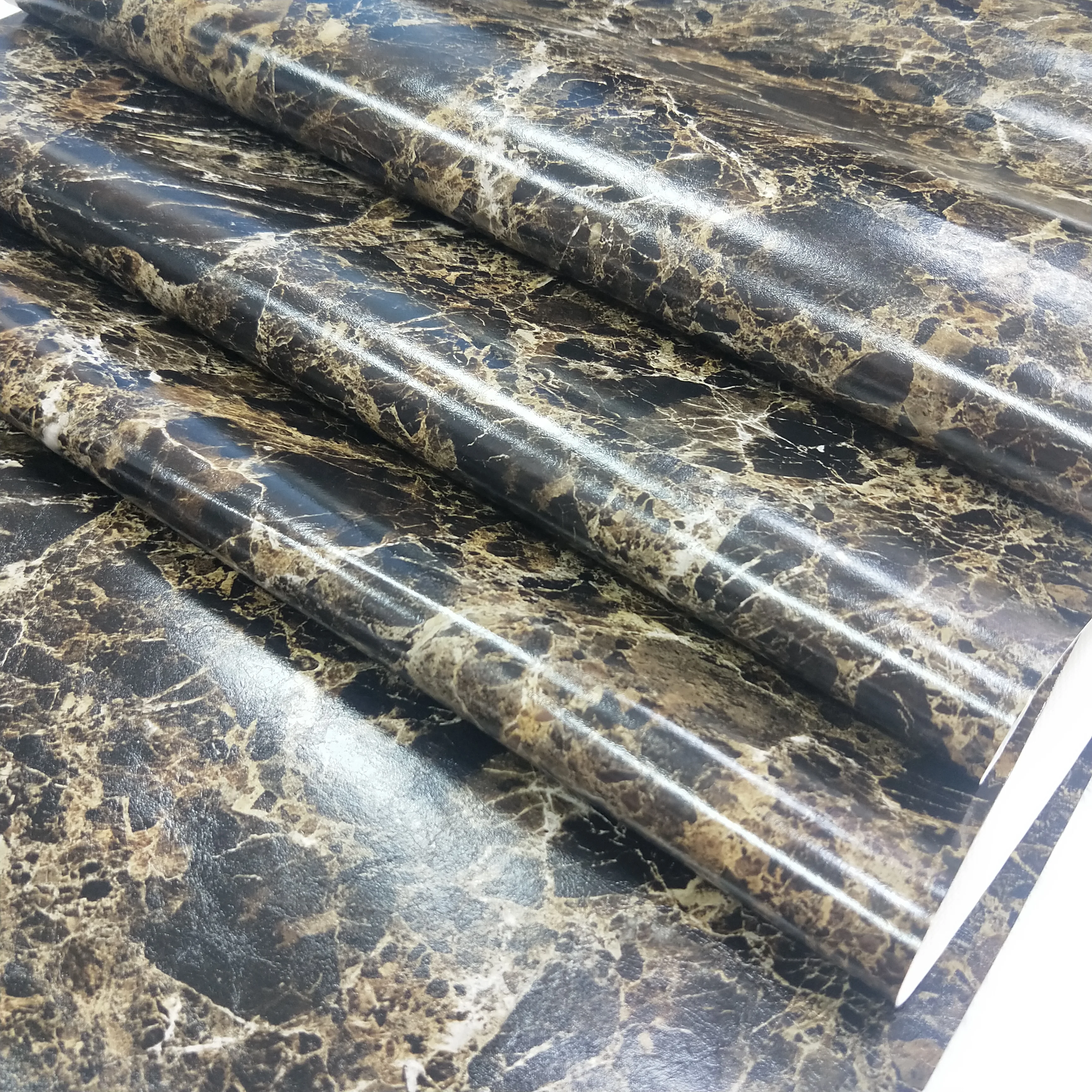 Wholesale Fashionable Waterproof Printed Marble Faux Leather Fabric Vinyl  Leatherette for Bags makeup Case Sofa Material From m.