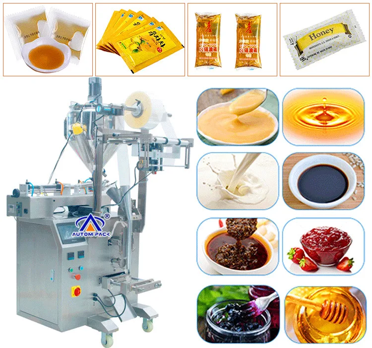 Latest Automatic Small Manufacturing 1-60ml Sachet Paste Milk Water Honey Oil Concentrated Soup Liquid Stick Packing Machine