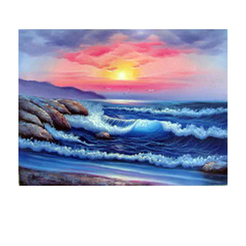 壁アート抽象キャンバス家の装飾潮日没海油絵zq 42 Buy 海辺 海辺日没油絵 家庭用品油絵 Product On Alibaba Com