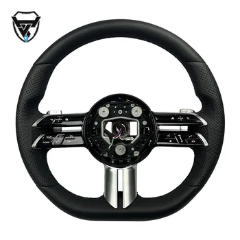 HJX 22 genuine leather perforated modified steering wheel for Mercedes Benz C GLC E S CLS AMG ZC-222-P3-F