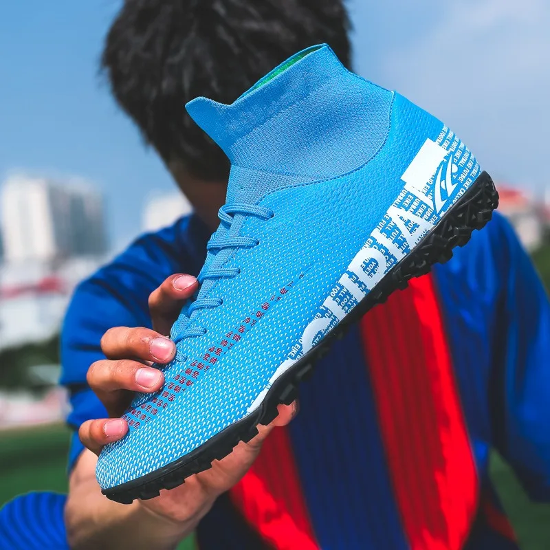 Hightop Men's Football Shoes Youth Training Student Foot Boots Sports