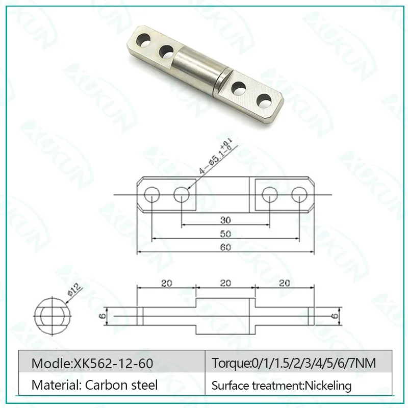 360 Degree Rotation Bar Concealed Rotary Shaft Fastener Constant Torque ...