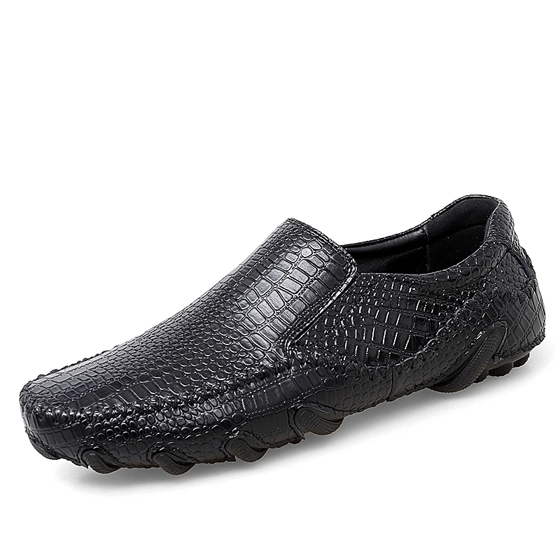 OEM Custom LOGO Large Size Hand Made Genuine Leather Office Dress Loafers For Men