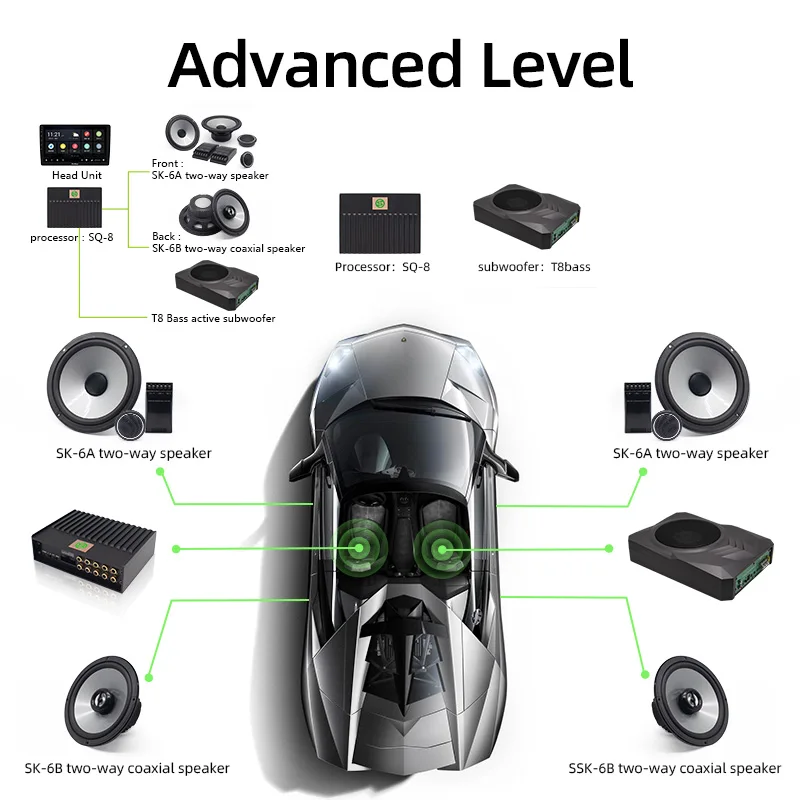 Most Popular Aluminum Box Under Seat Amplifier Subwoofer with Amp