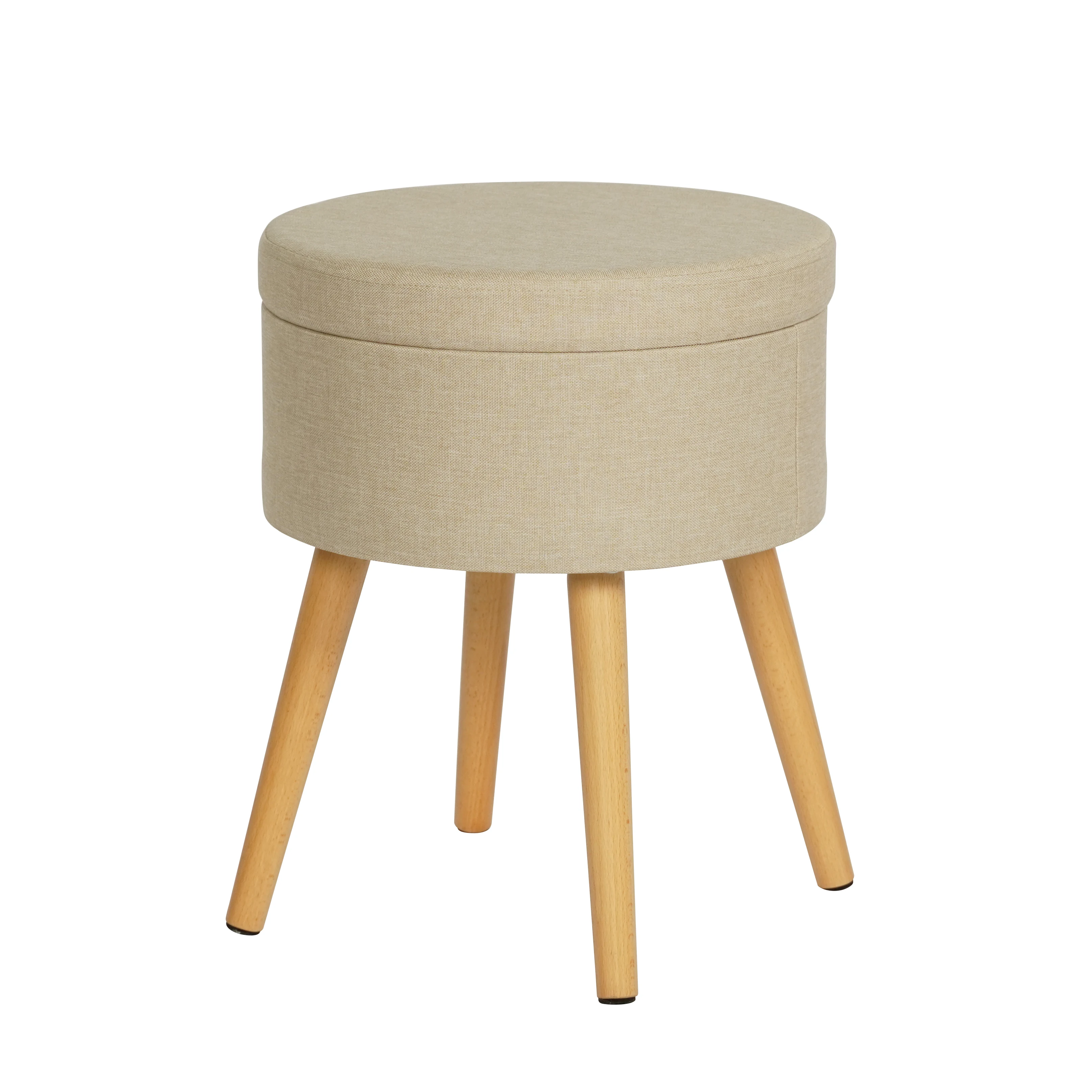 Factory Direct Sale Cheap Nordic Round Ottoman Stool Soft Footrest