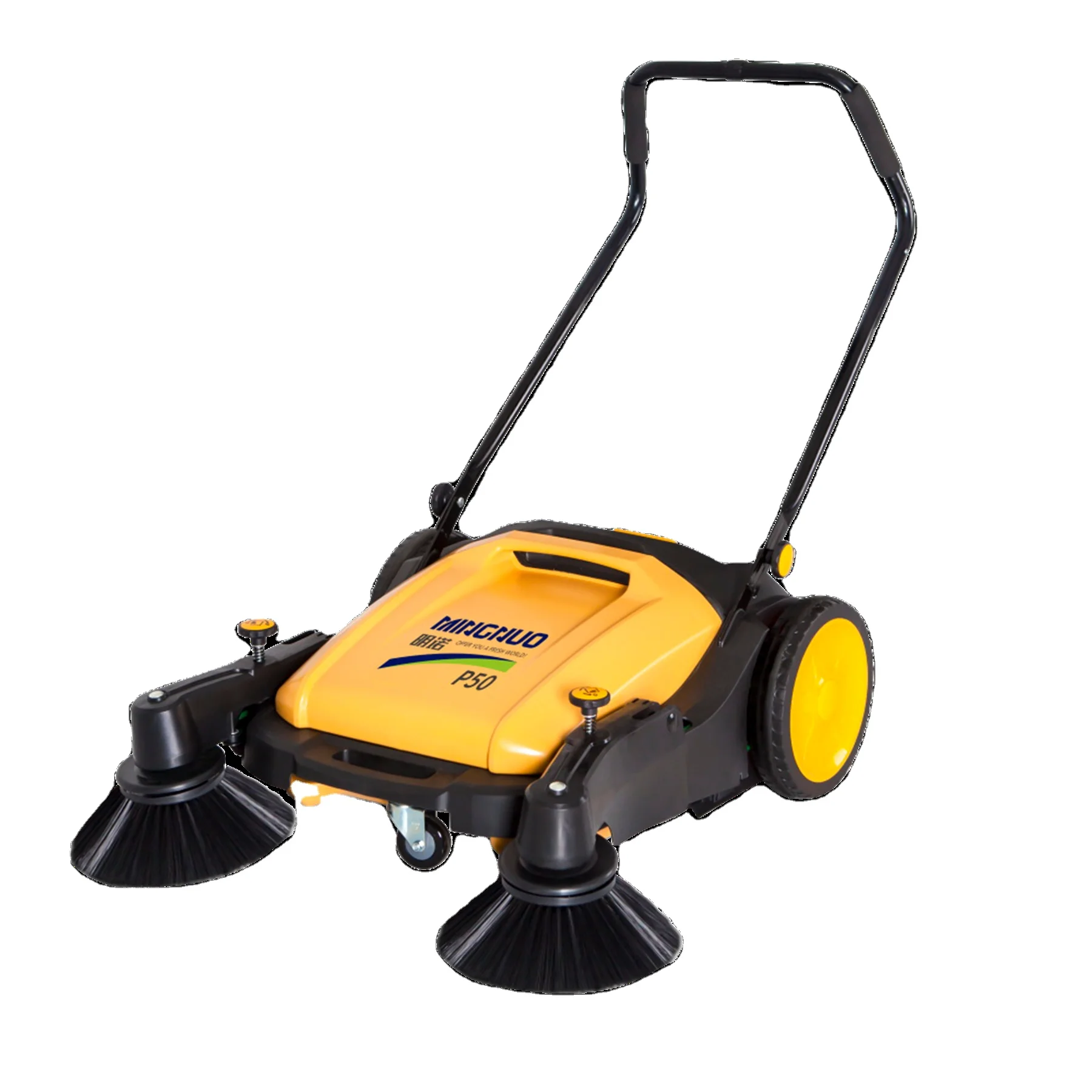 MINGNUO P50 Cheap Mini Walk Behind Manual Electric Road Sweeper Floor Sweeper for Sale