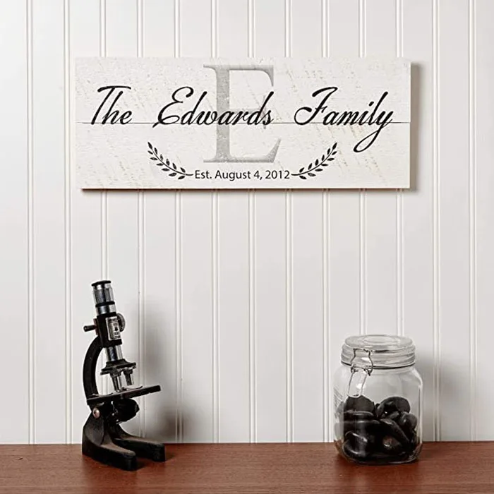 Personalized Last Name Signs for Home  Monogram Wall Decor  Wooden Name Sign  Farmhouse Wall Art  Real Wood Farmhouse Signs