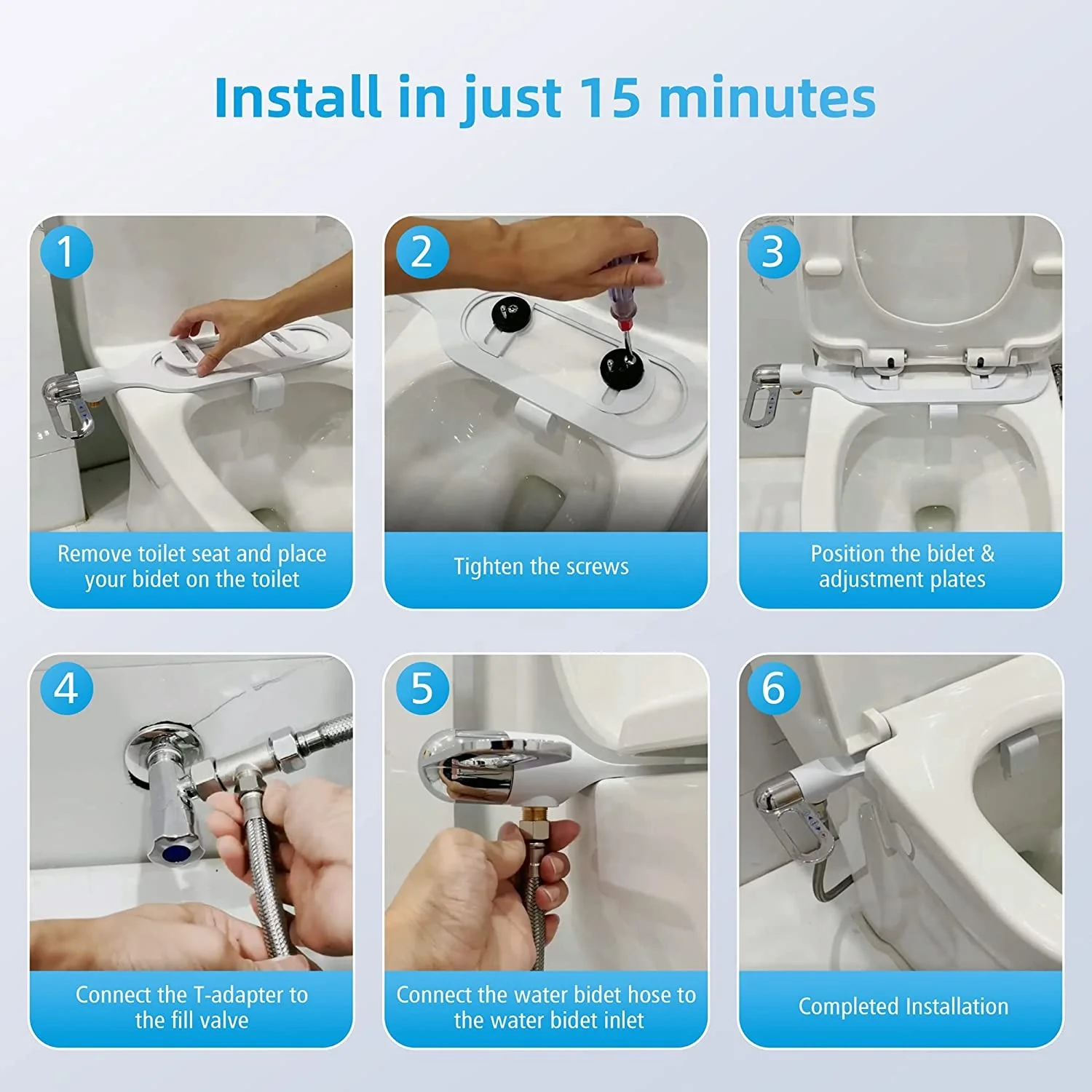 Bidet Attachment For Toilet, Adjustable Water Pressure Toilet Bidet