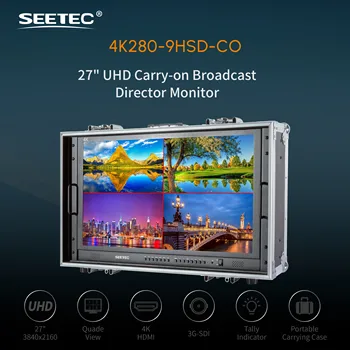 SEETEC 4K280-9HSD-CO OEM 27" 4K Ultra-HD Carry-on Broadcast Director Monitor for CCTV Monitoring & Movie Making Custom Logo detail image