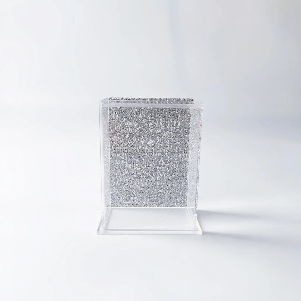Custom Logo Printing Transparent Lucite Perspex Tzedakah Box Charity Box