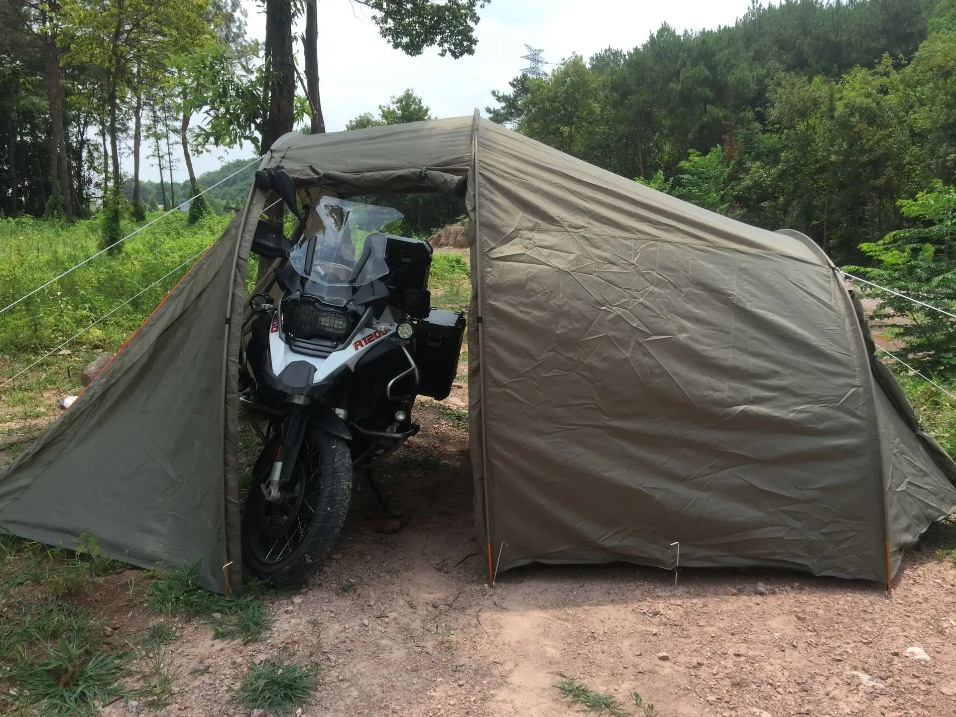 2 Person Camping Tent Outdoor Motorcycle Travelling Portable Folding Double Layer Rainproof