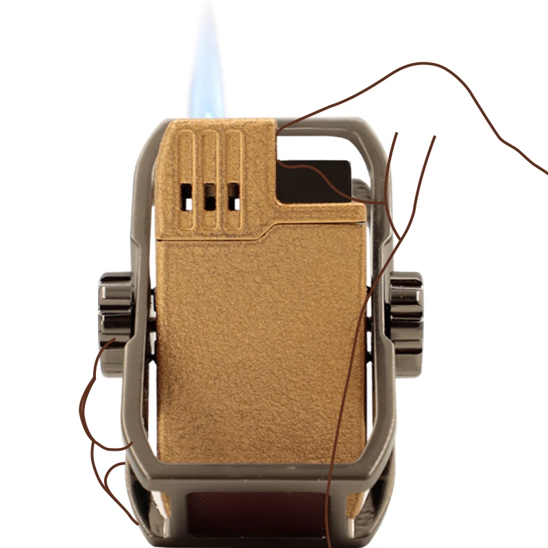 FanXiang Adjust Flame with Punch Cigar Cigarette Lighter Strong Windproof Single Fires Torch Lighter