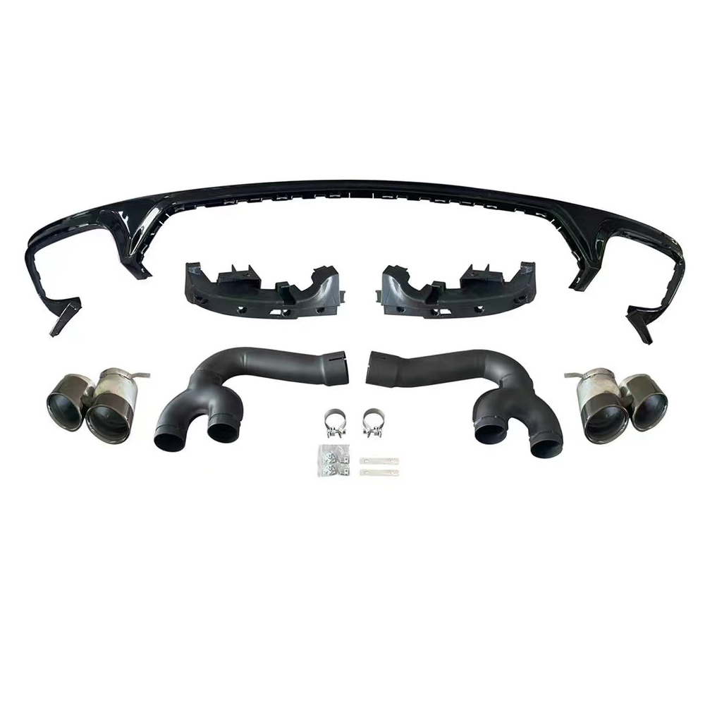 2019+ Q8 rear lip upgraded to SQ8 rear diffuser with exhaust tips for