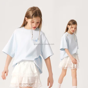 Girls Summer Apparel Set Customizable Cute Top and Skirt 3D Embroidery Fashion Outfit for Kids OEM