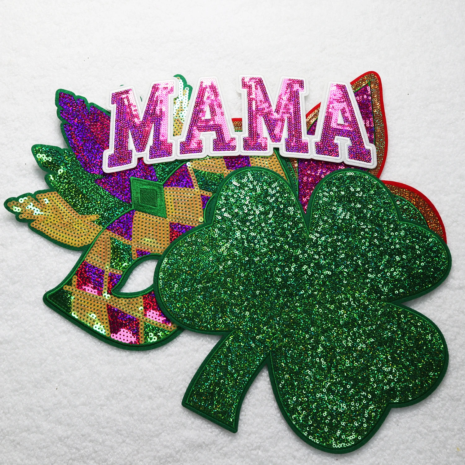 mardi gras sequin iron on patch