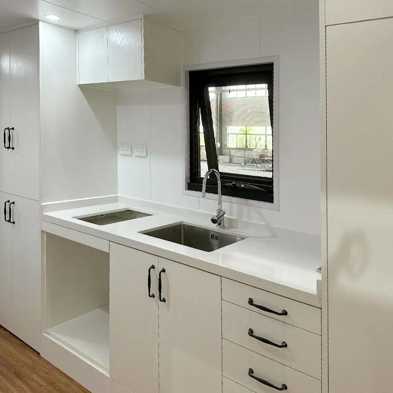 Australian Standard Light Steel Prefabricated Tiny House on Wheels With WPC Board Wall Prefab House with Trailer
