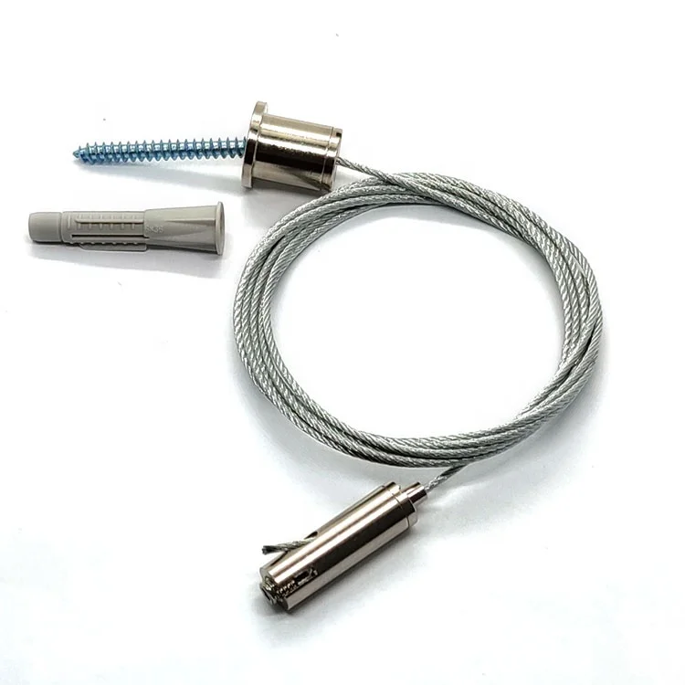 Acoustic Ceiling Grid Type Lighting Suspension Steel Wire Cable Kits Luminaire Wire Mounted Hanging Kit