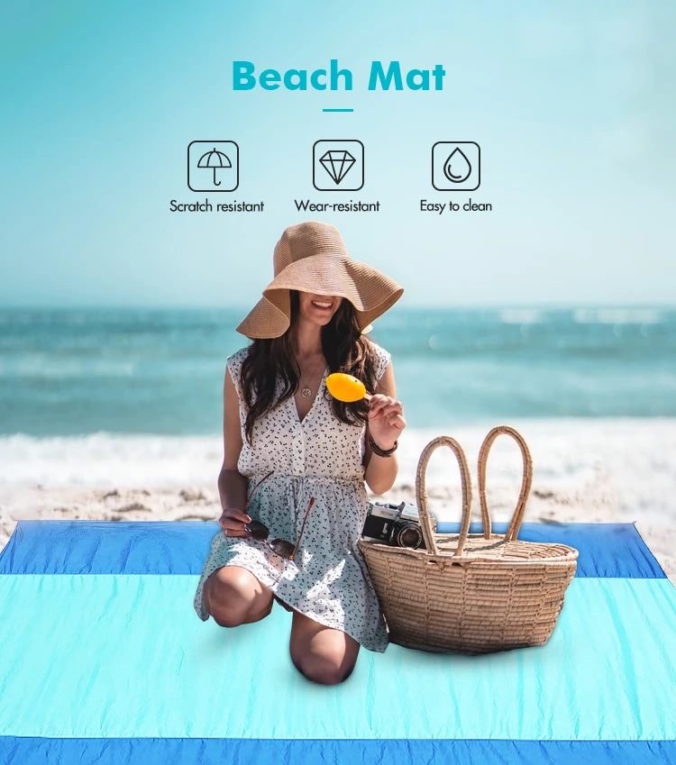 Kinggear Outdoor Beach Blanket Sand Proof Waterproof Sand Free Mat