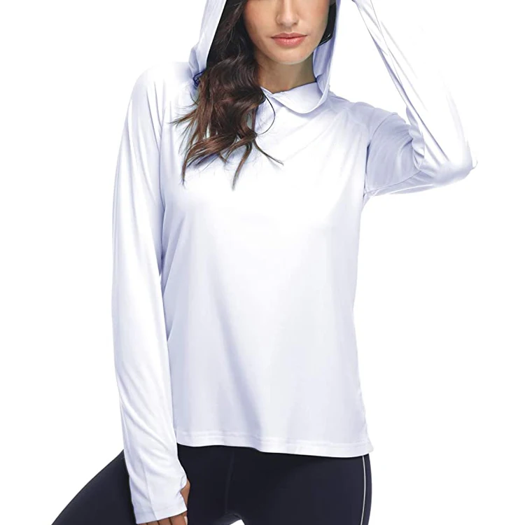 Blank long sleeve Fishing Shirt hood