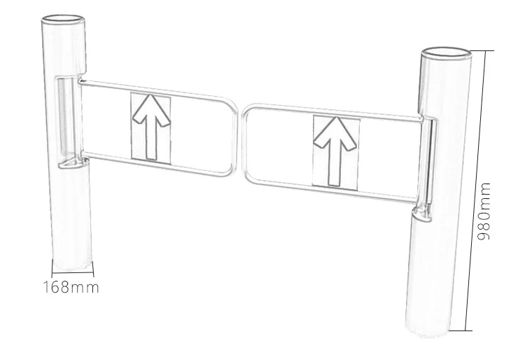 Electronic Turnstile Gates Crowd Control Solutions for Supermarkets Automatic Security Gates