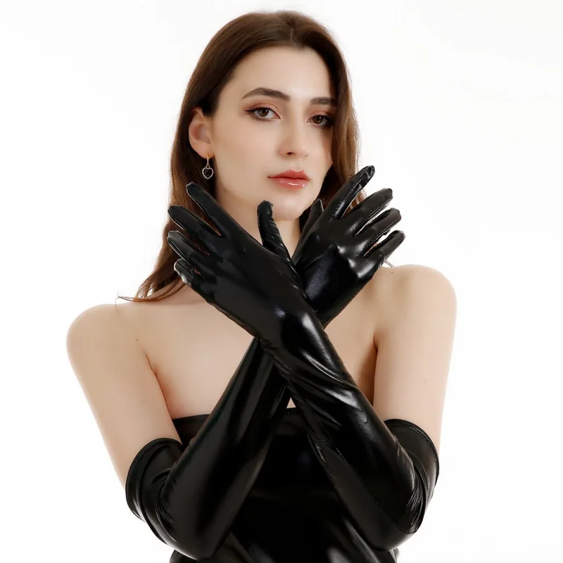 Женские эластичные длинные перчатки