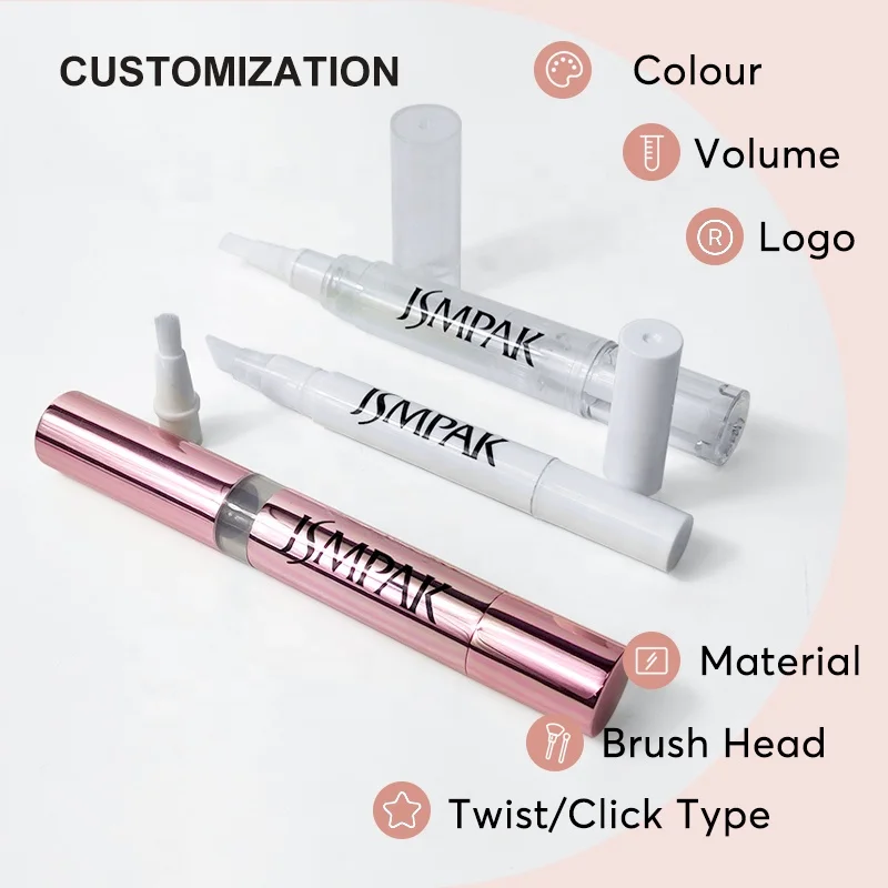 Customized Logo 2ml 4ml 6ml Plastic Tube Packaging Empty Nails Polish Serum Container Cuticle Oil Pen for Cosmetics