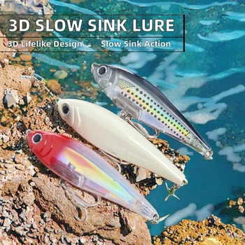 Huiping 3D Inshore Twitchbait 90ss Slow Sinking Pencil Lure 90mm 18g ABS Bass Zander Pike Salmon Freshwater Saltwater Artificial – Pencil – view 3