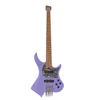 Custom 4 String Matte Headless Bass-purple