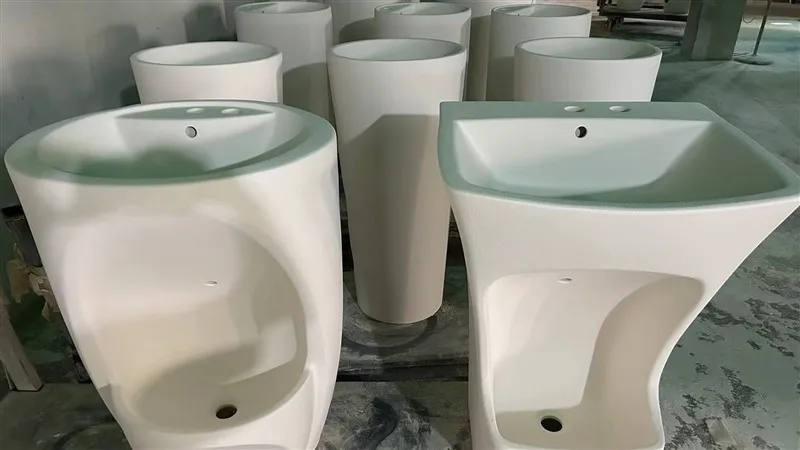 Certified wudu foot washing station production line in the factory