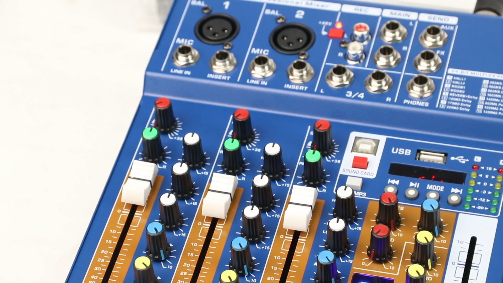 XTUGA JF04 Mini Audio DJ Mixer for Karaoke & Live Performance