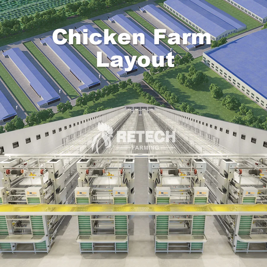 Full Automatic H Type 4 Tier 10000 Egg Layer Chicken Cage With Automatic Feeder System