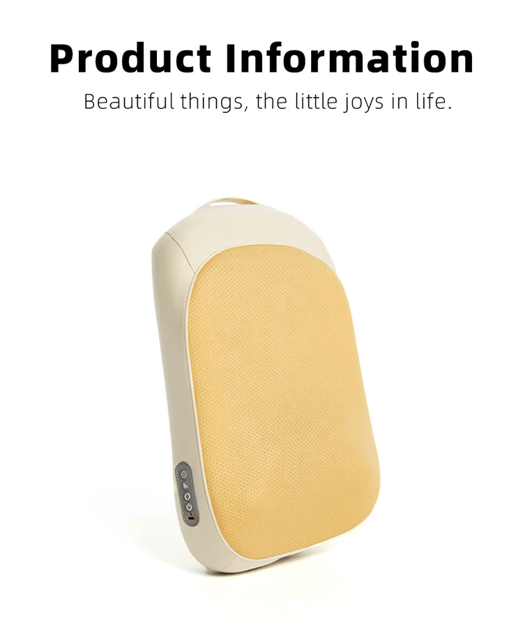 Coussin de massage pour tissus profonds avec chaleur, pétrissage à 2 vitesses et batterie rechargeable
