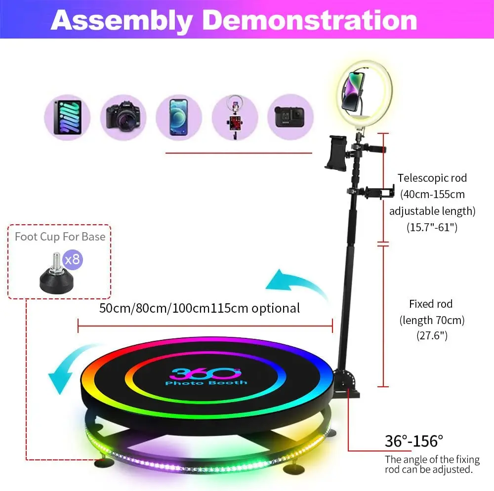 Cheap Wedding Instant Rotating Roaming Selfie Ipad Photobooth Kiosk ...