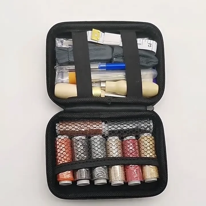 専用　レザー　ハンドメイド　6点セット ステッチ針と収納バッグがセットされた32個の革製手作り作業工具