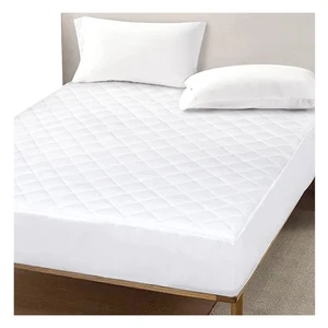 Queen Size Waterproof Quilted Plain Mattress Protector with Oeko-Tex Certification All-Season Use TC Fabric