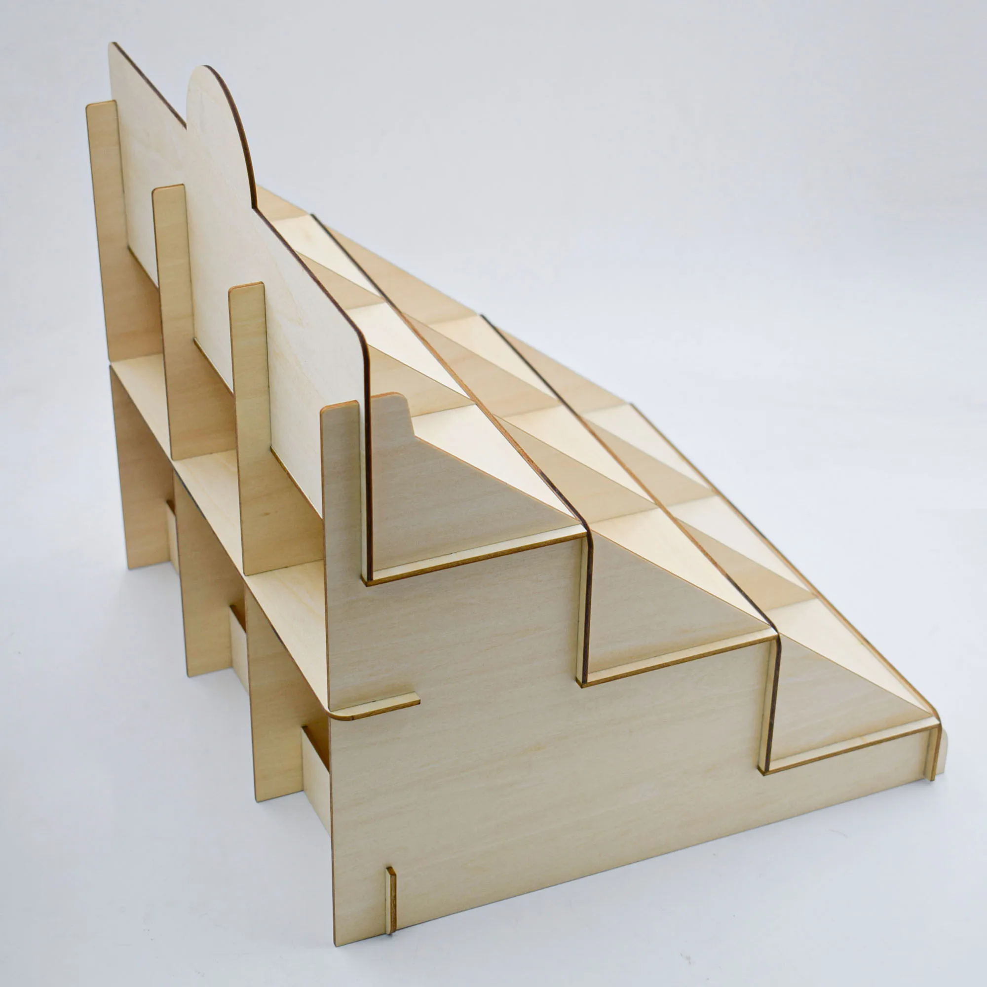 Customizable Retail Table Multifunctional Wooden Display Rack 3-layer ...