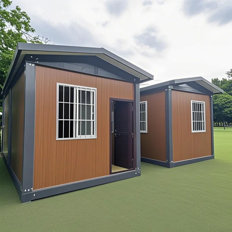 Double Pitch Roof Waterproof Modern Prefab Casa Modular Extendable Folding Container Tiny Homes