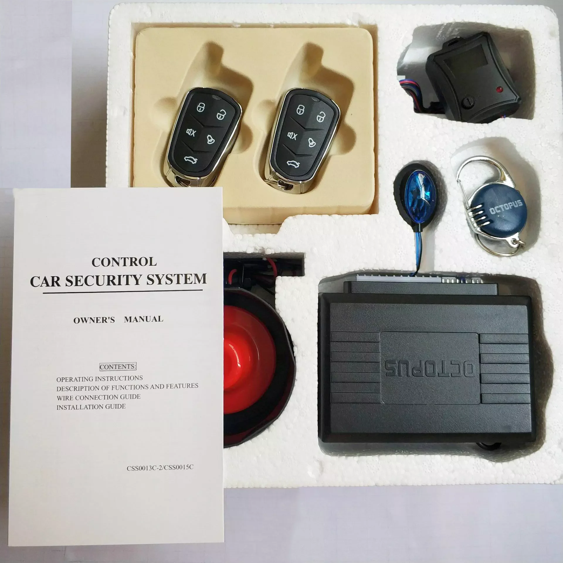 Новый дизайн, односторонняя противоугонная функция, Автомобильная сигнализация осьминог