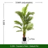 Palmier Areca artificiel vert de 1,60 m avec pot noir
