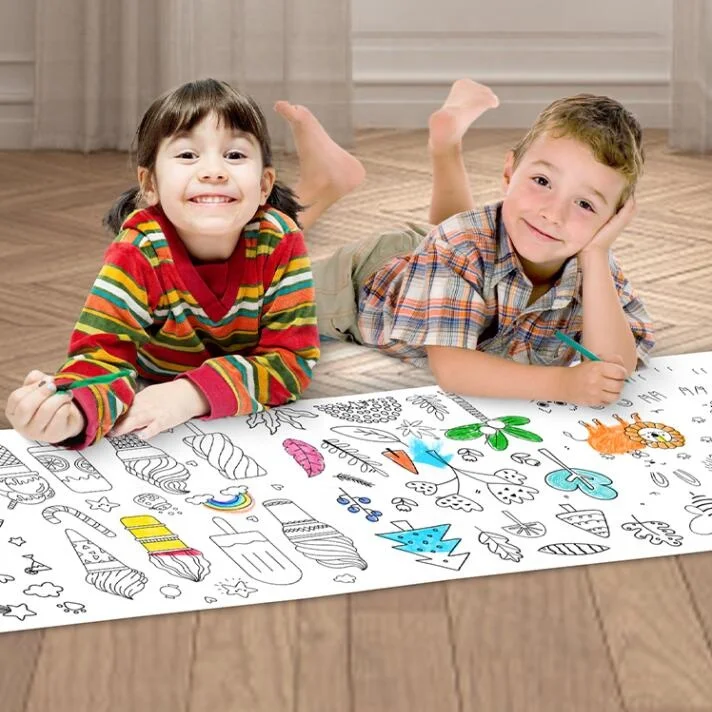 Kid DIY Wallpaper Scroll Rolling Drawing Graffiti Colorful Doodling Papers 300cm for Children Creative