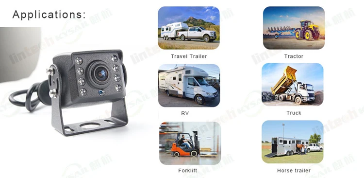 140 Degree Garbage Truck Trailer Taxi Backup Parking Cam Reversing Camera Wide Angle details