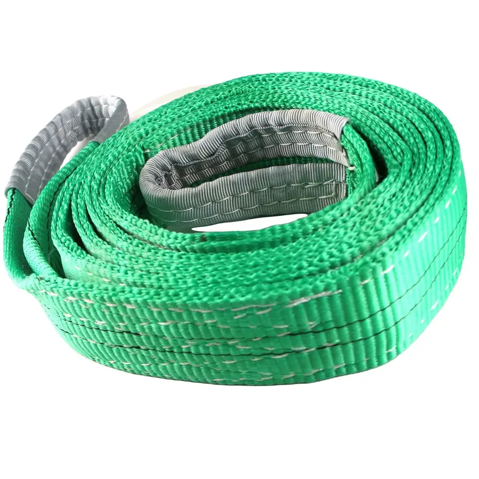 Polyester Soft Webbing Sling Web Belt Container Lifting Sling with Flat Eyes