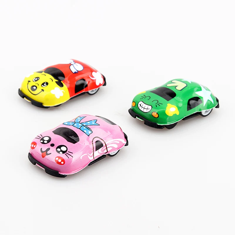 Popular Cartoon Pull Back Toy Car Plastic Spring Power Catapult Toys