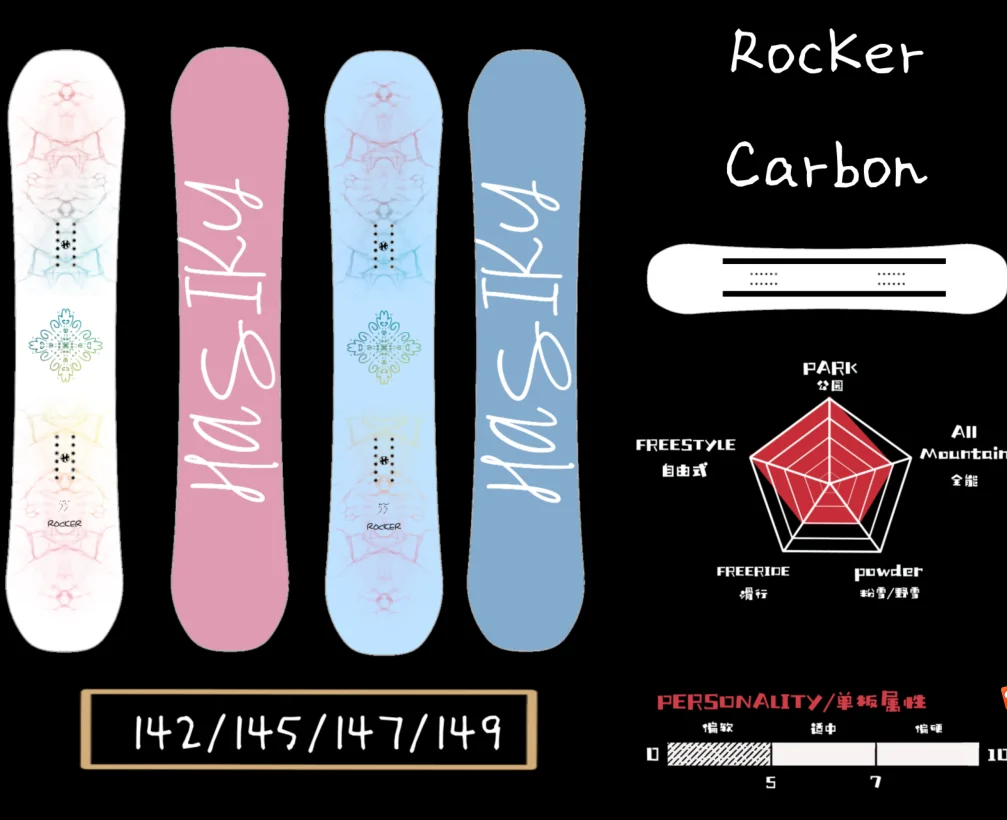 Custom  Freestyle Snowboard with UV Coating