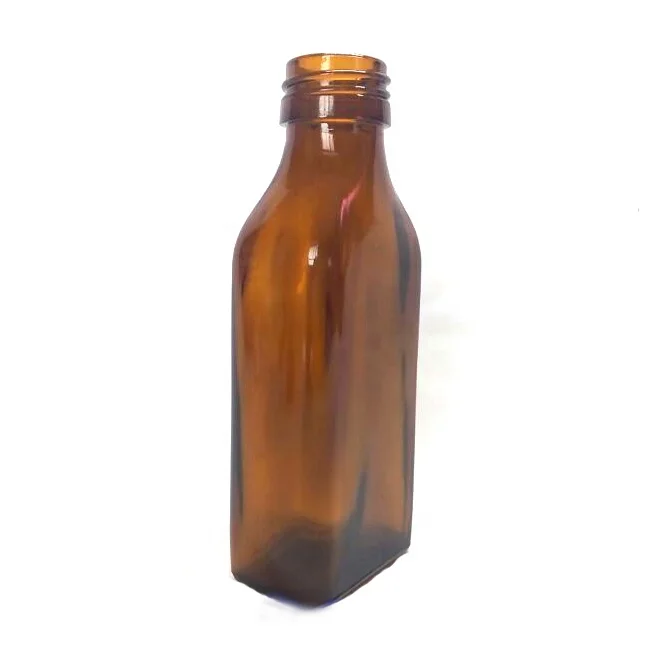 
Оптовая продажа, квадратная янтарная бутылка для жидкости объемом 100 мл 